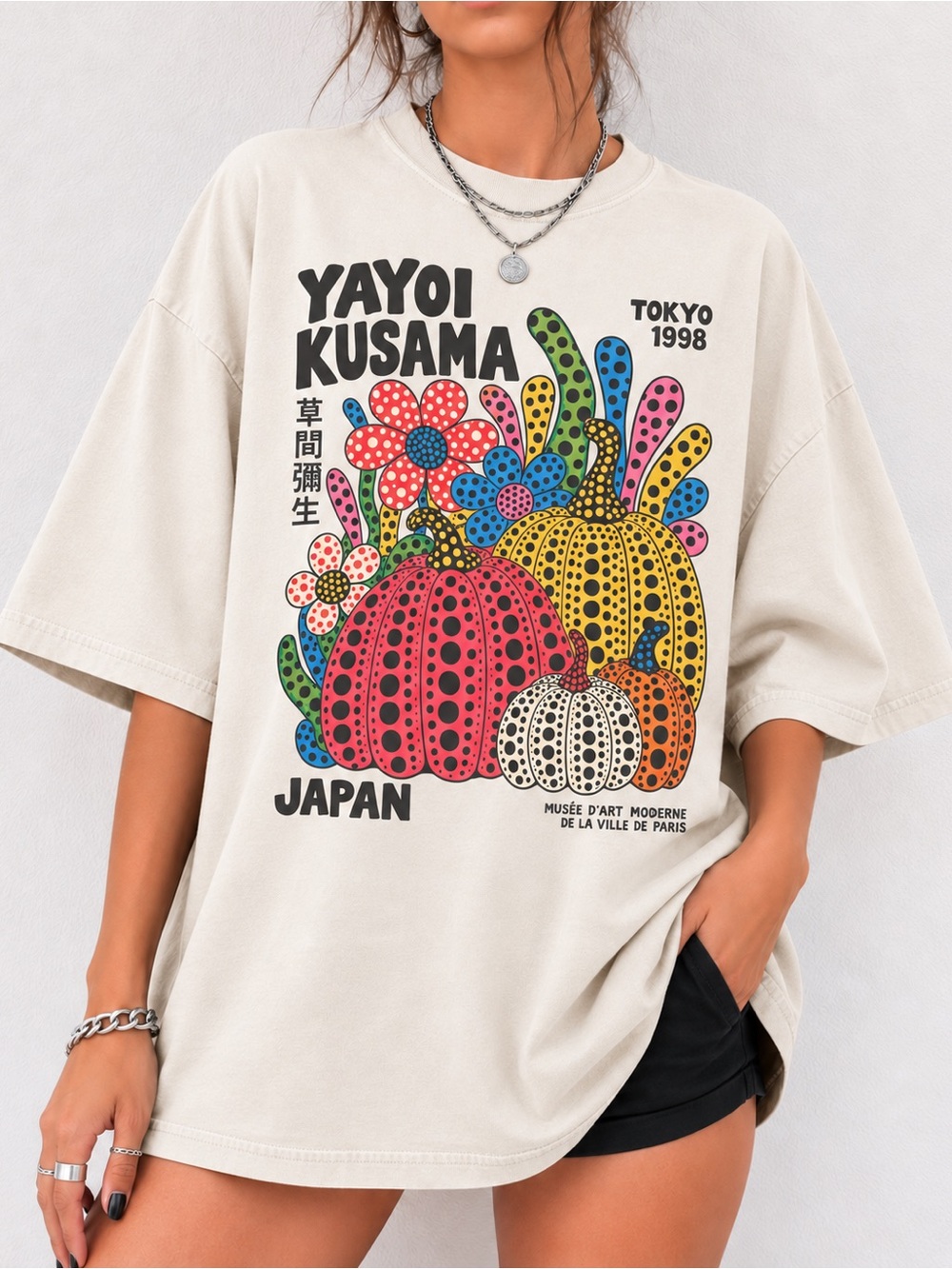 Yayoi Kusama Polka Dot Flowers Tee Comfort Colors Art Unisex T-Shirt